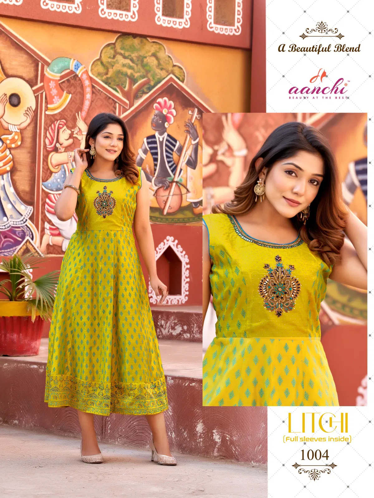 Litchi By Aanchi Modal Silk Flair Kurti Wholesale Shop In Surat